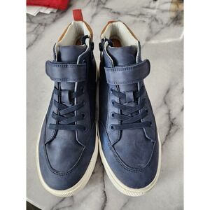 Cat Jack Navy Blue High Top Sneakers Zip Closure Kids Size 6